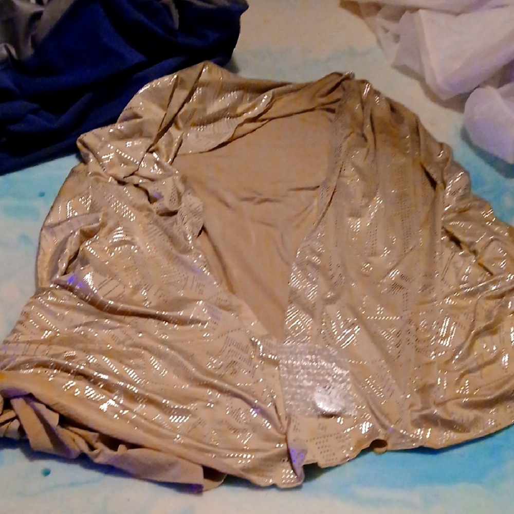 Shimmering Gold Kimono Wrap